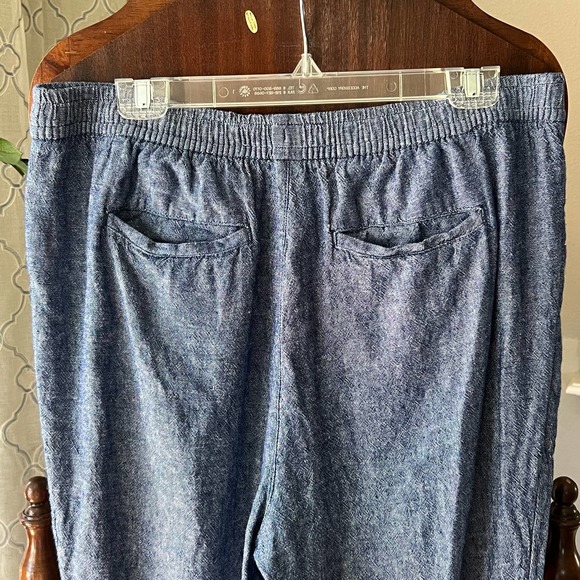 Old Navy large lightweight loose fitting linen blend beach pants - Picture 3 of 9